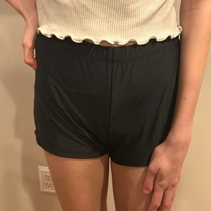 Black tight fit booty shorts